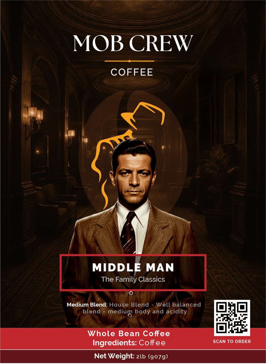 Middle Man Coffee 2lb  Medium Roast Coffee Signature House Blend by Mob Crew Coffee