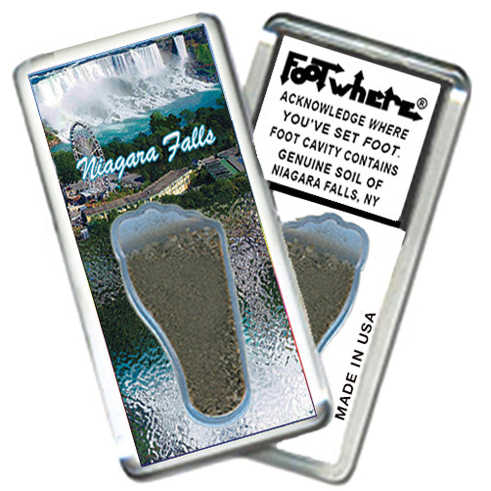 Niagara Falls FootWhere® Souvenir Magnet. 72 pieces/ 6 assorted styles.