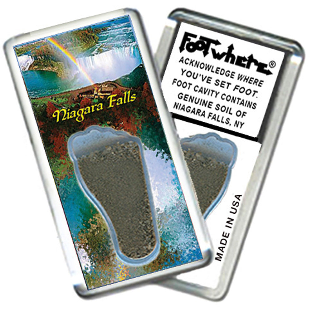 Niagara Falls FootWhere® Souvenir Magnet. 72 pieces/ 6 assorted styles.