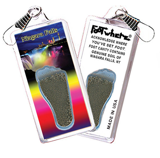 Niagara Falls FootWhere® Souvenir Zipper-Pull. 72 pieces/ 6 assorted styles.