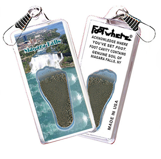 Niagara Falls FootWhere® Souvenir Zipper-Pull. 72 pieces/ 6 assorted styles.
