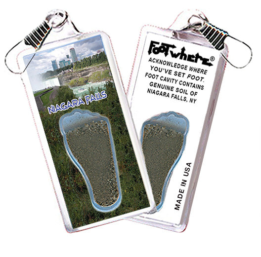 Niagara Falls FootWhere® Souvenir Zipper-Pull. 72 pieces/ 6 assorted styles.