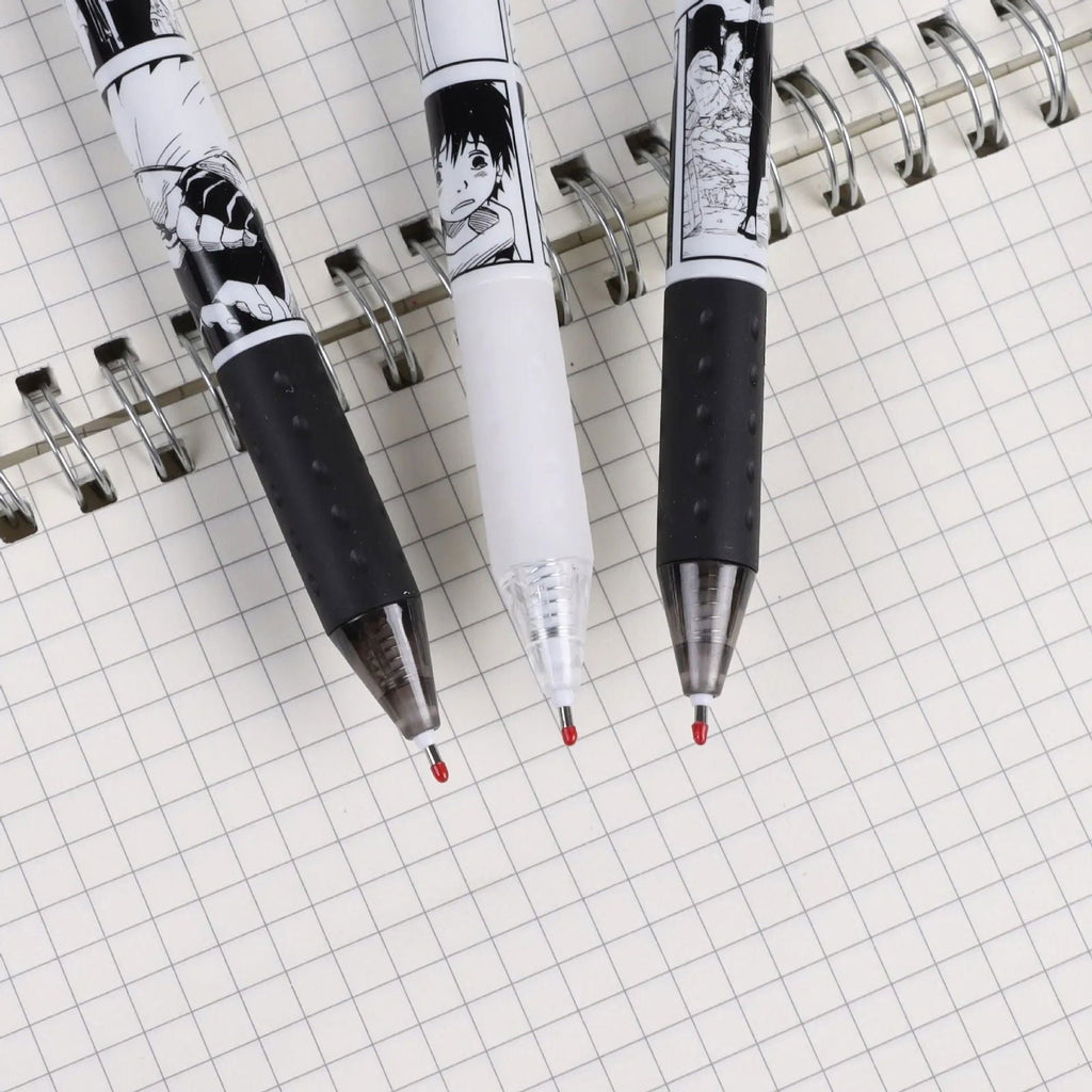 Naruto 6 PCS Set Gel Pen, Anime 0.5 Black Ink Signature Pen School Writing And Office Supplies Stationery Gift