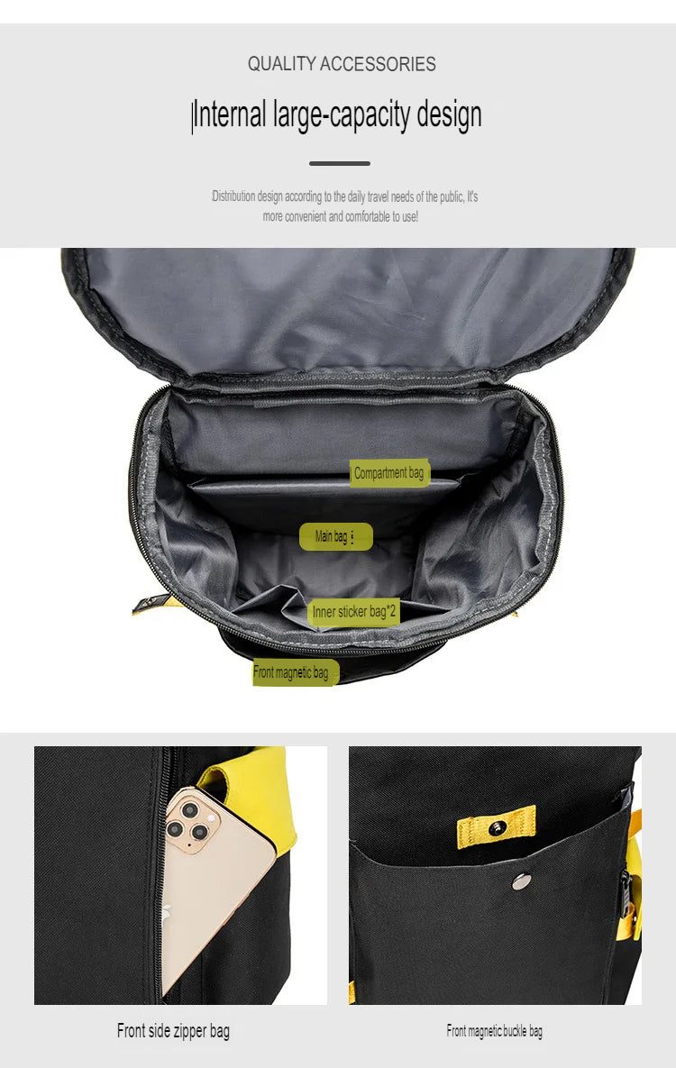 Naruto Anime Backpack, Includes Pencil Case and External Charging Port, Uzumaki Akatsuki School Students Schoolbag Leisure Computer Bag