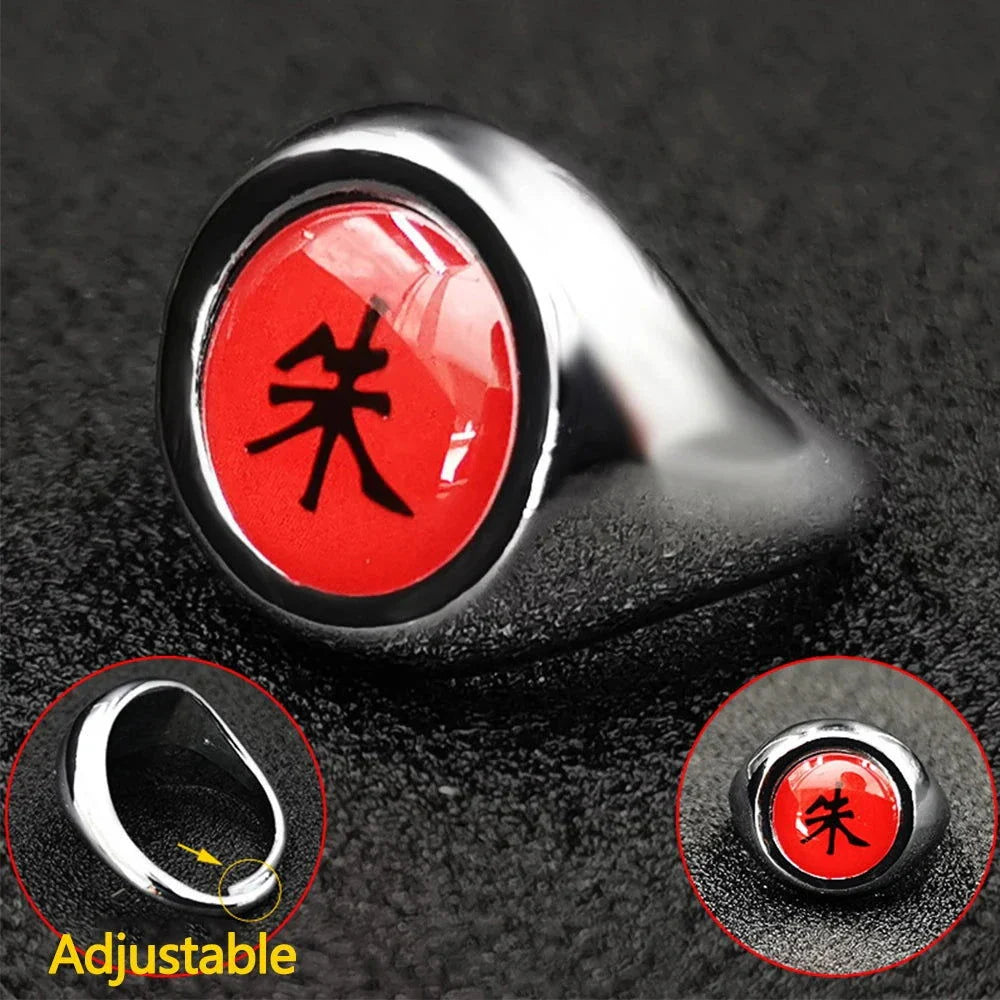 Naruto Shippuden Adjustable Akatsuki Ring Metal Cosplay Accessories Costumes