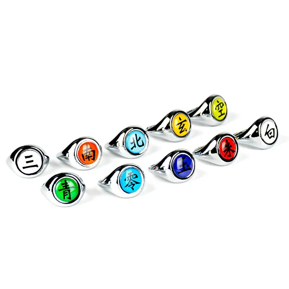 Naruto Shippuden Adjustable Akatsuki Ring Metal Cosplay Accessories Costumes