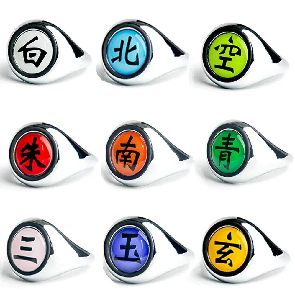 Naruto Shippuden Akatsuki Rings And Headbands Anime Cosplay Ring Accessories