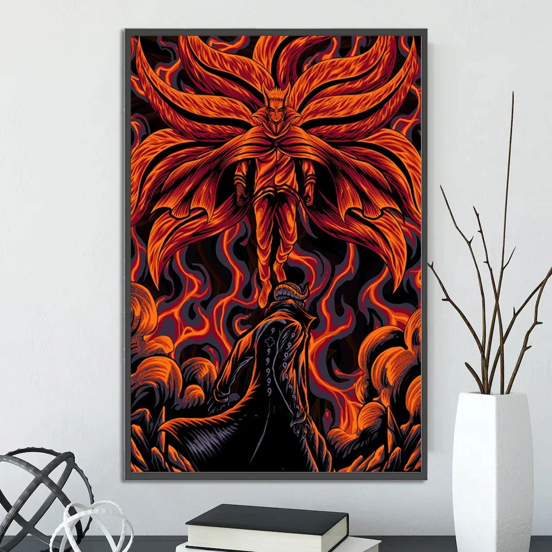 Naruto Shippuden Hot Japanese Self-adhesive Poster, Anime Wallpaper Sasuke Kakashi Itachi Madara and More Wall Art Wall Decors