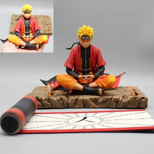 Naruto Uzumaki Sage Mode Anime Figure, Senjutsu Chakra Meditate Figurines 15cm/6in