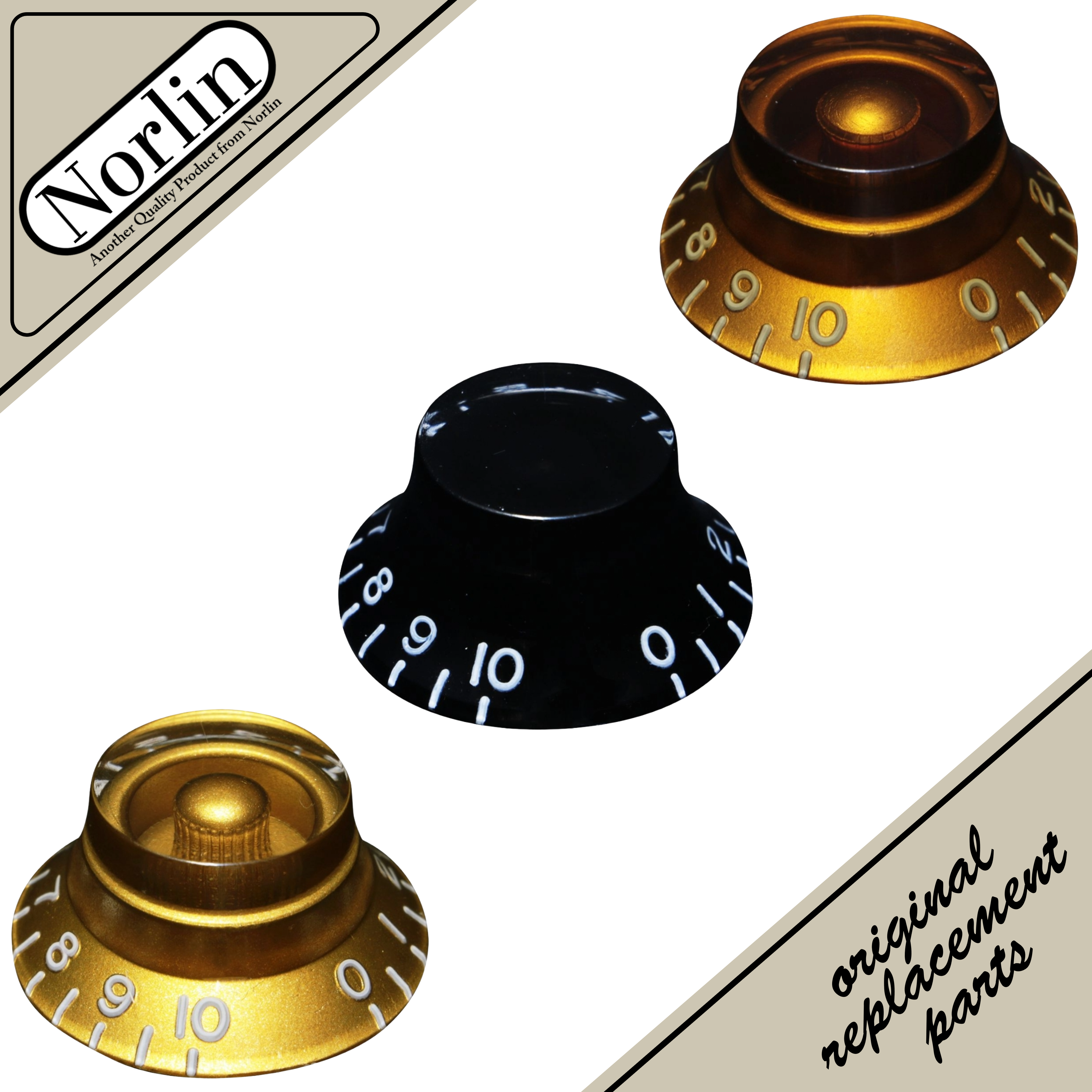 Embossed Knob & Switch Tip Assortment Kit for Gibson® Guitars (79-Pieces)