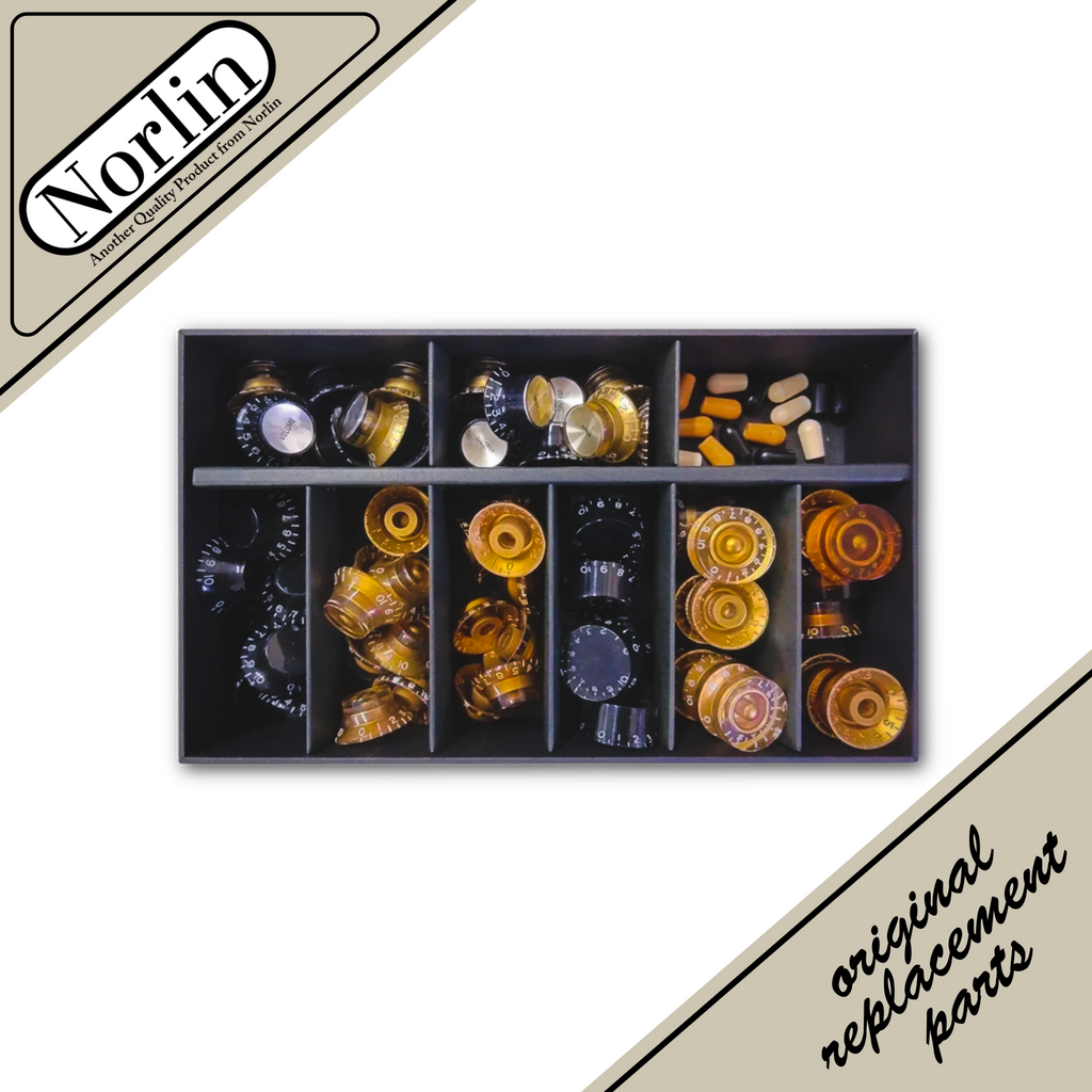 Embossed Knob & Switch Tip Assortment Kit for Gibson® Guitars (79-Pieces)