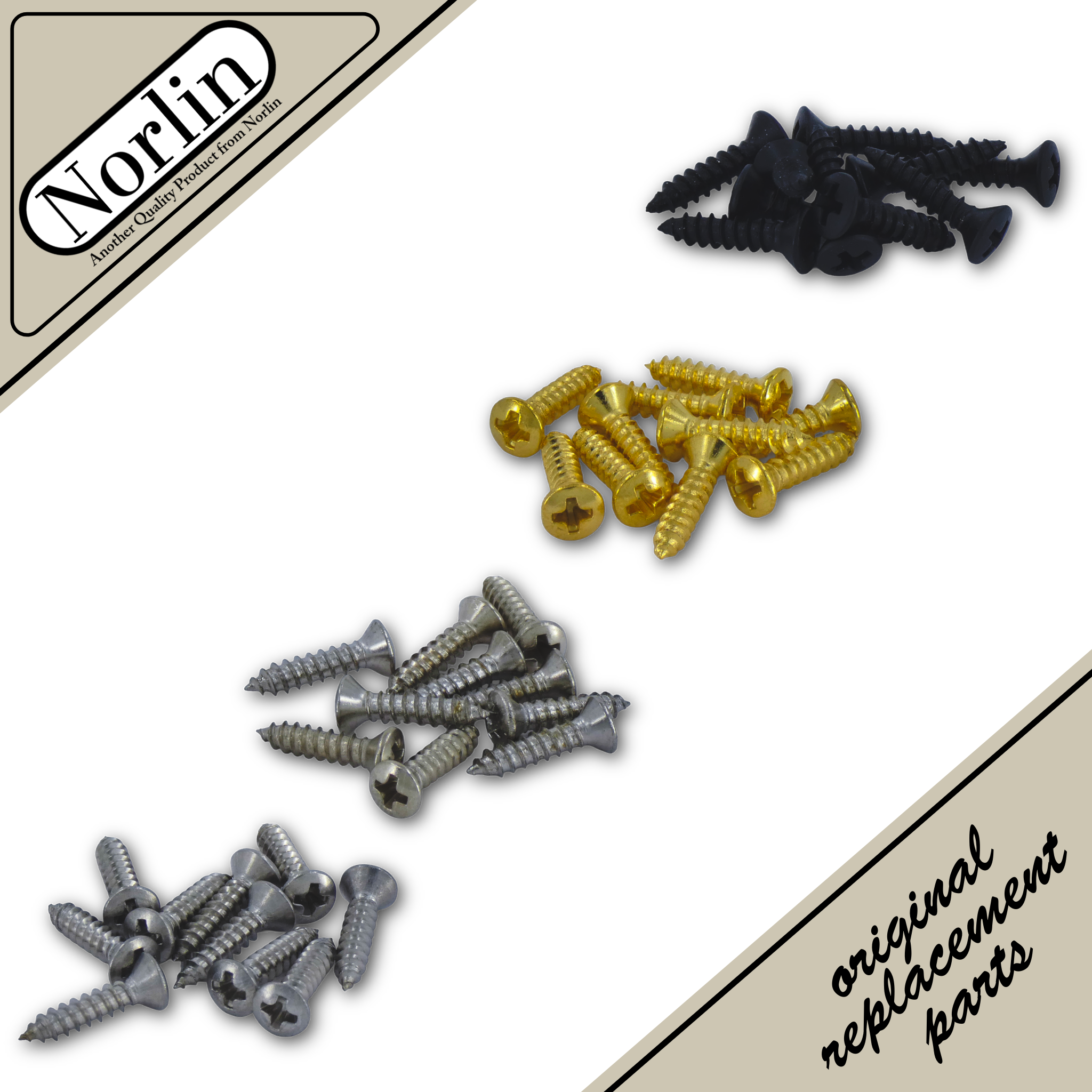 Large Pickguard Screws for Fender® & Squire® Guitars (10-Pack)