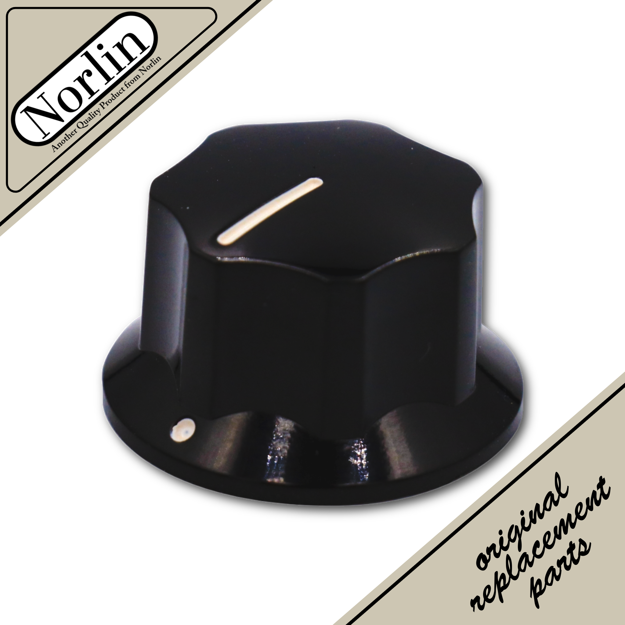 Vintage Historic Bakelite Large Relic Control Knob for Fender® Bass Guitars (Multi-Fit)