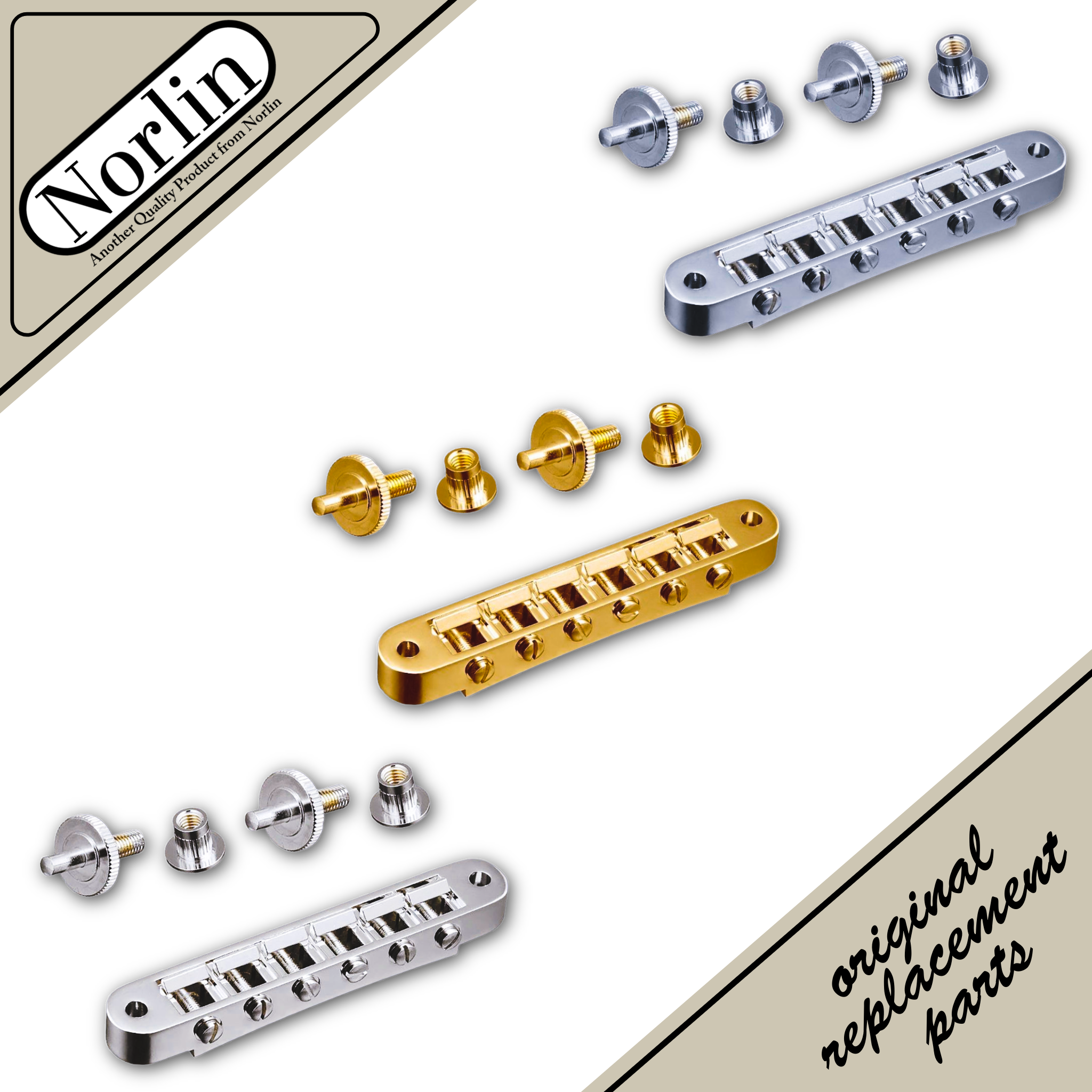 Nashville Tune-O-Matic Bridge w/ 4mm Posts for Gibson® Guitars