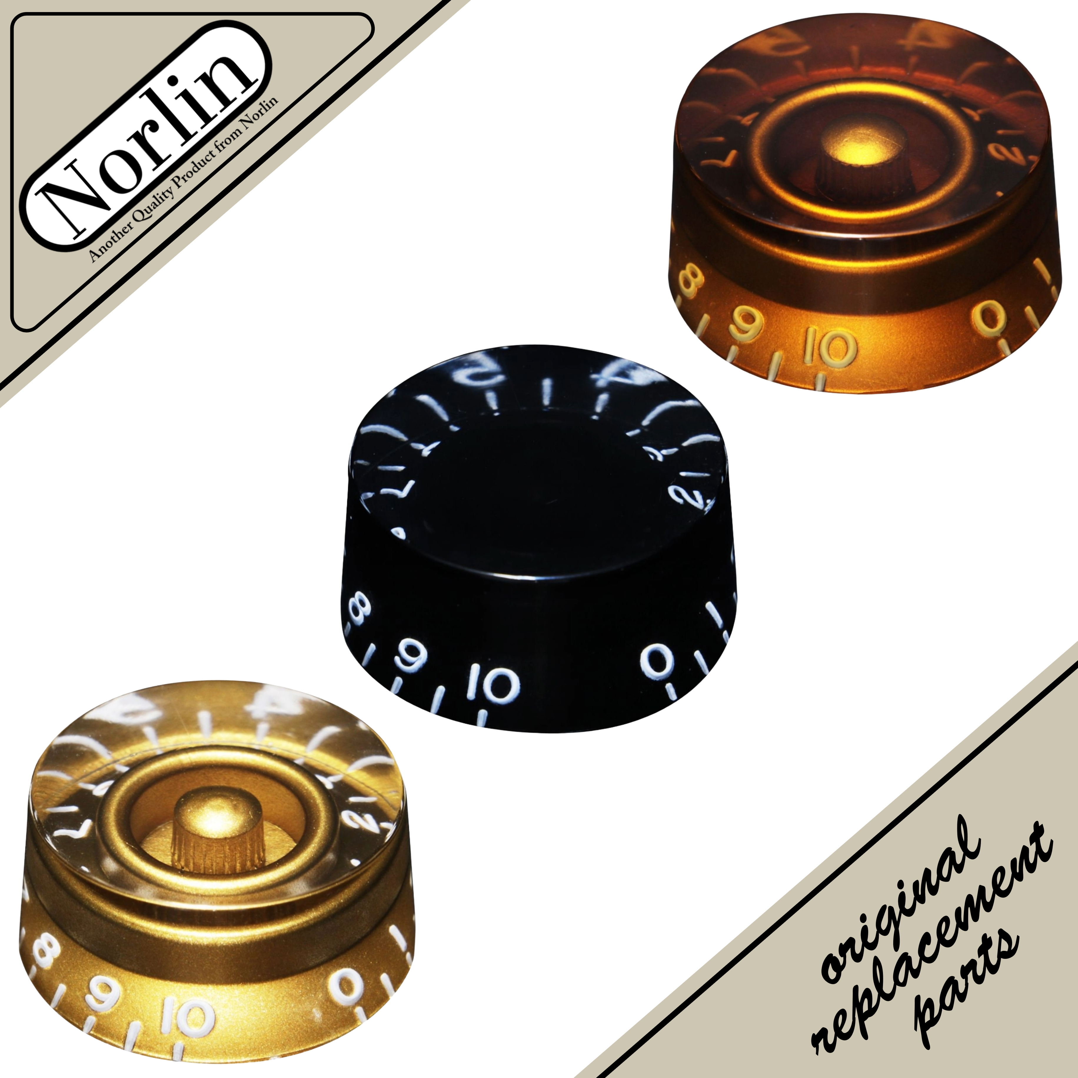 Embossed Knob & Switch Tip Assortment Kit for Gibson® Guitars (79-Pieces)