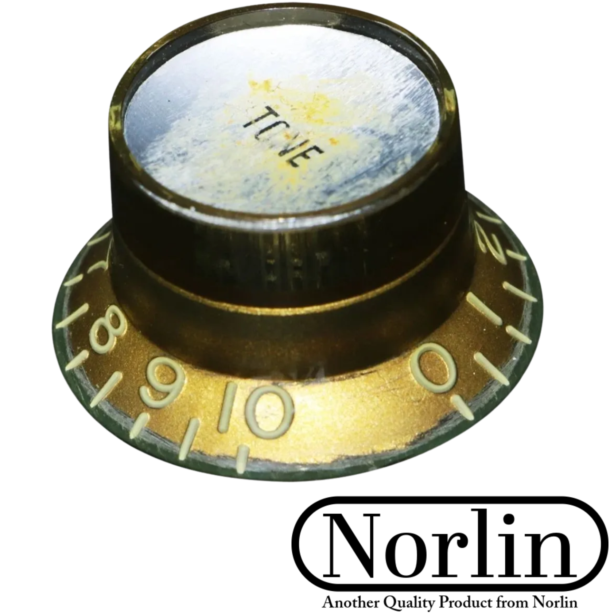 Embossed Aged Relic Top Hat Reflector Tone & Volume Knob for Gibson® Guitars