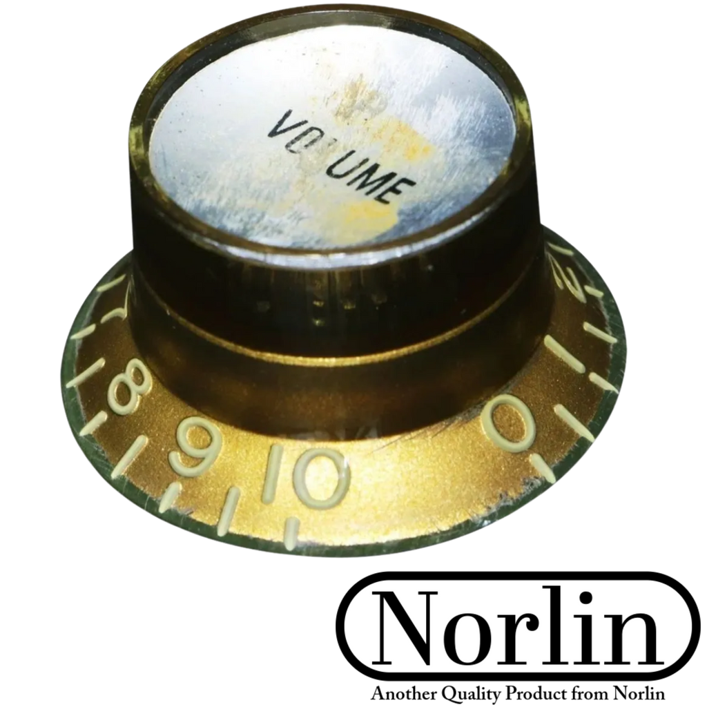 Embossed Aged Relic Top Hat Reflector Tone & Volume Knob for Gibson® Guitars