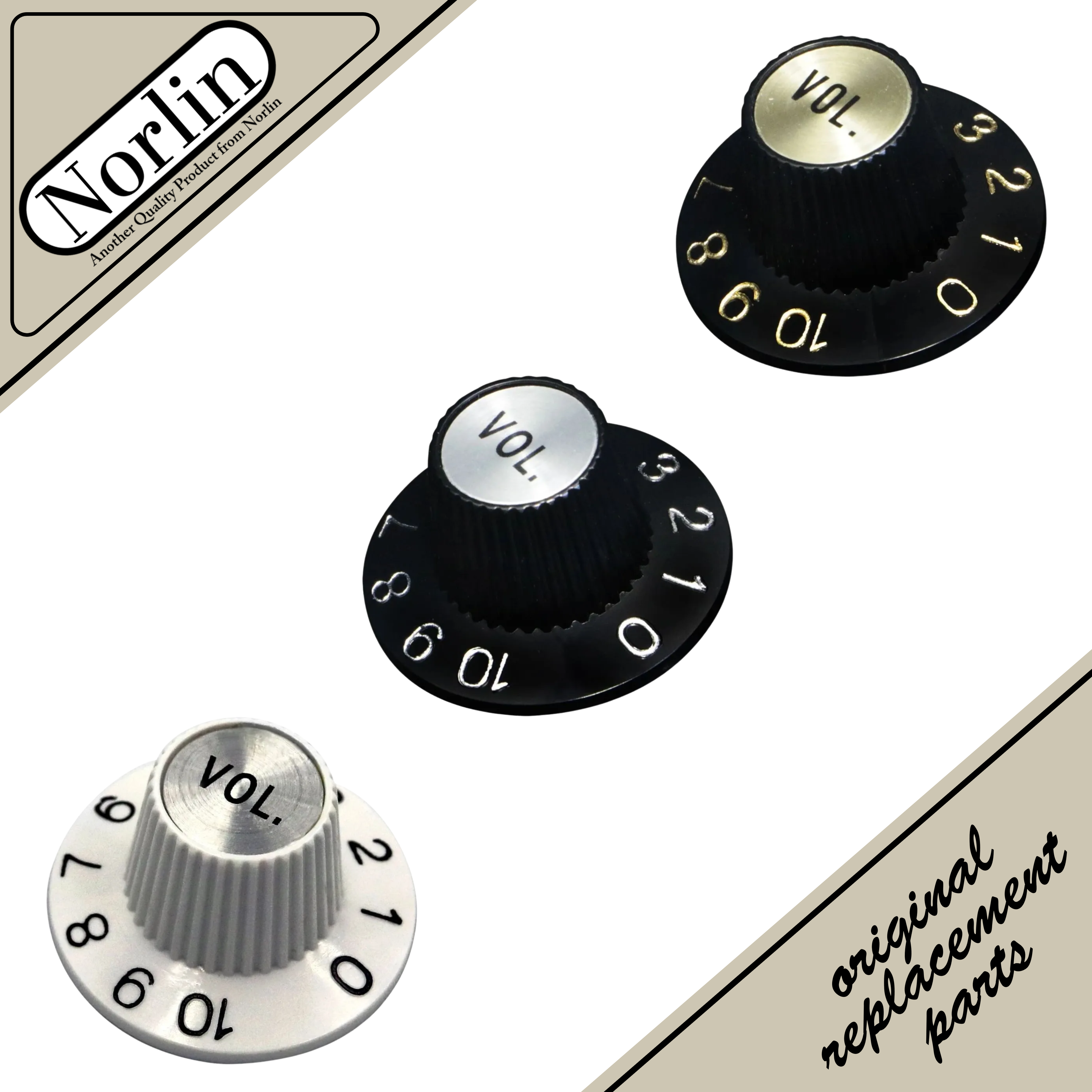 Embossed Witch Hat Volume Knob for Gibson® Guitars