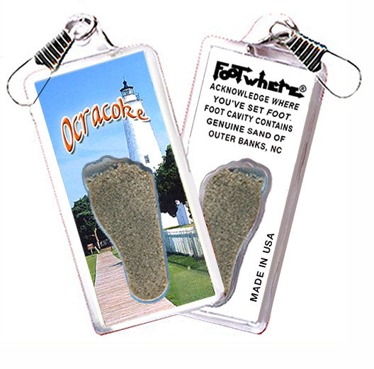 Outer Banks, NC FootWhere® Souvenir Zipper-Pull. 72 pieces/3 assorted styles.