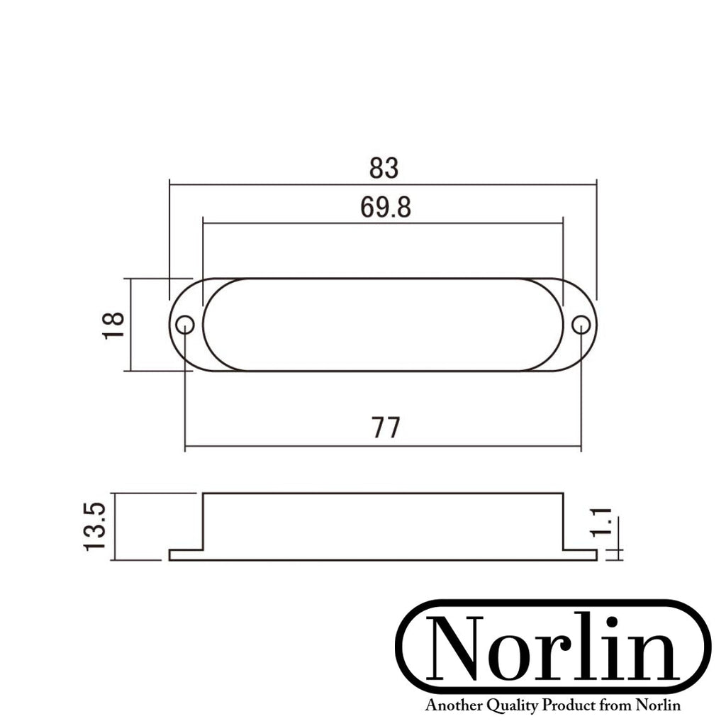 Plastic Single Coil Pickup Cover w/ No Holes for Fender® & Gibson® Guitars