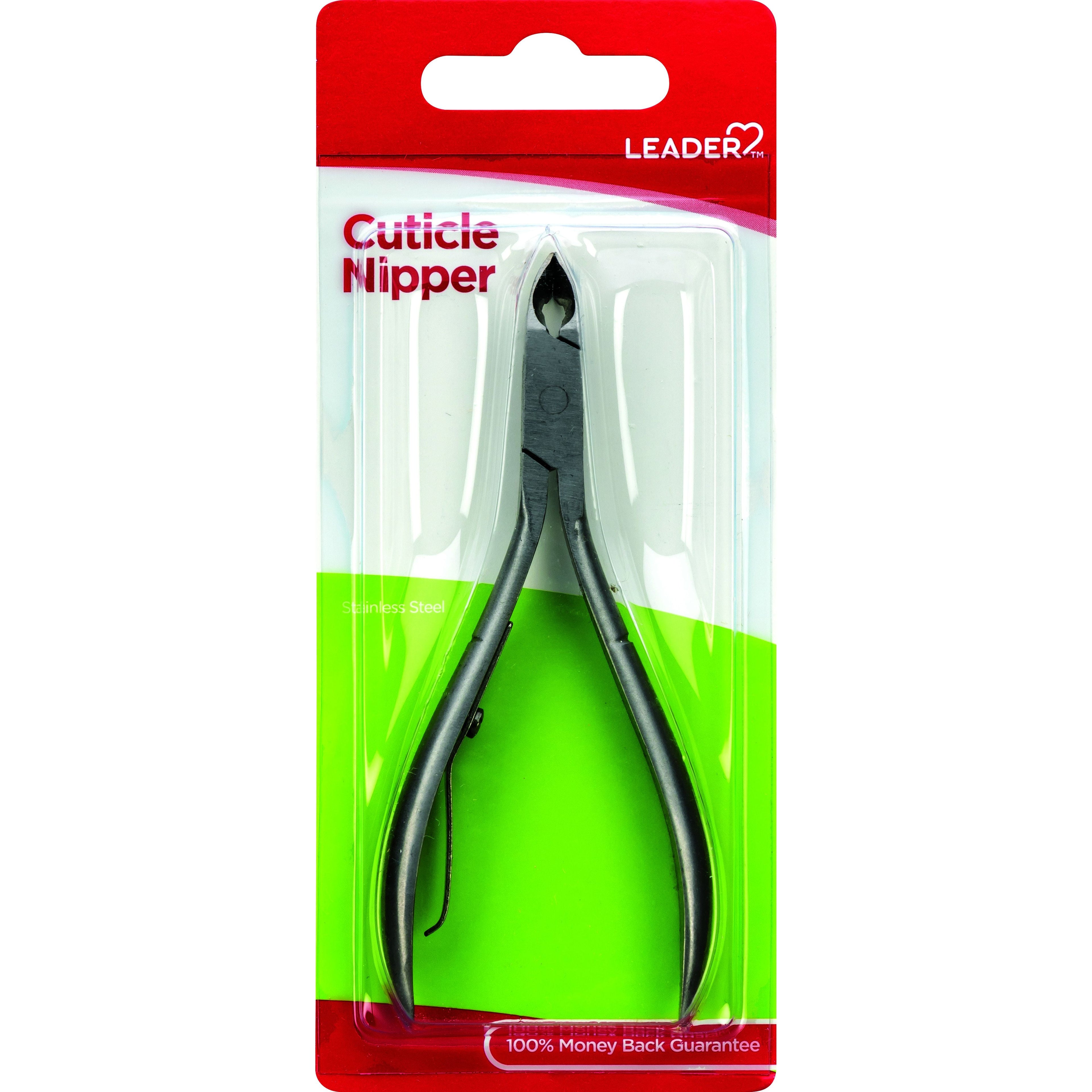 Leader Cuticle Nipper - 1 Count - Heavy Duty Stainless Steel Nippers for Nail Care & Cuticle Removal