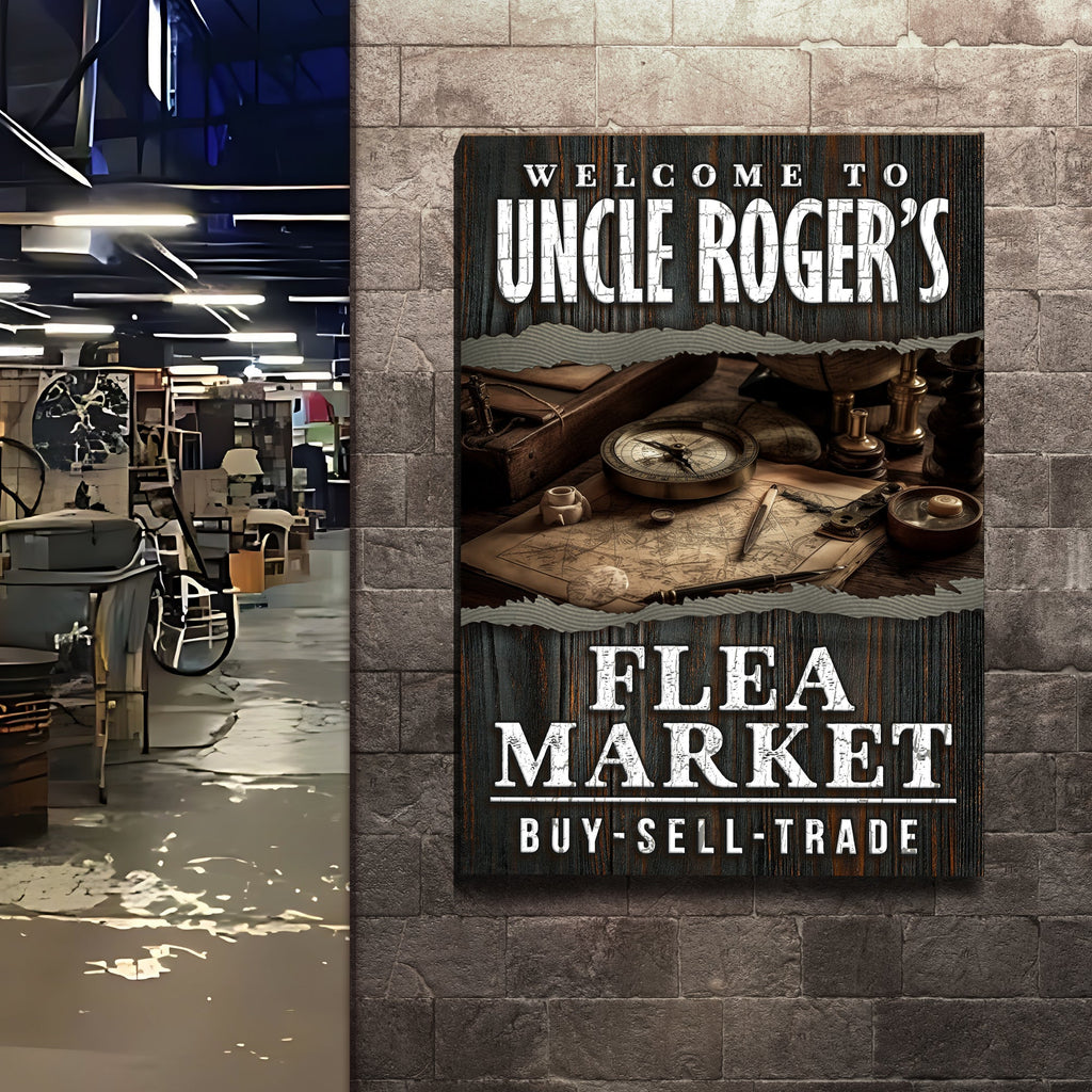 Welcome To Flea Market Sign