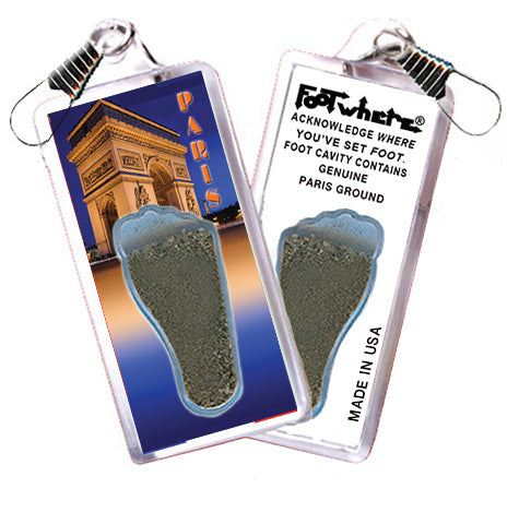 Paris FootWhere® Souvenir Zipper-Pull. 72 pieces/ 6 assorted styles.