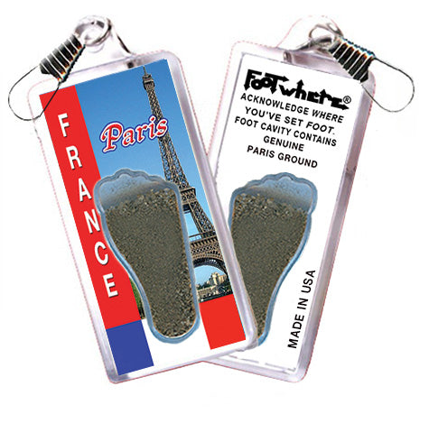 Paris FootWhere® Souvenir Zipper-Pull. 72 pieces/ 6 assorted styles.