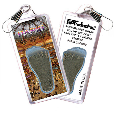 Paris FootWhere® Souvenir Zipper-Pull. 72 pieces/ 6 assorted styles.