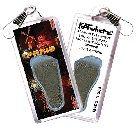 Paris FootWhere® Souvenir Zipper-Pull. 72 pieces/ 6 assorted styles.