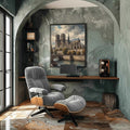 Notre-Dame Heritage: Gothic Cathedral & Seine Riverbank Oil Painting