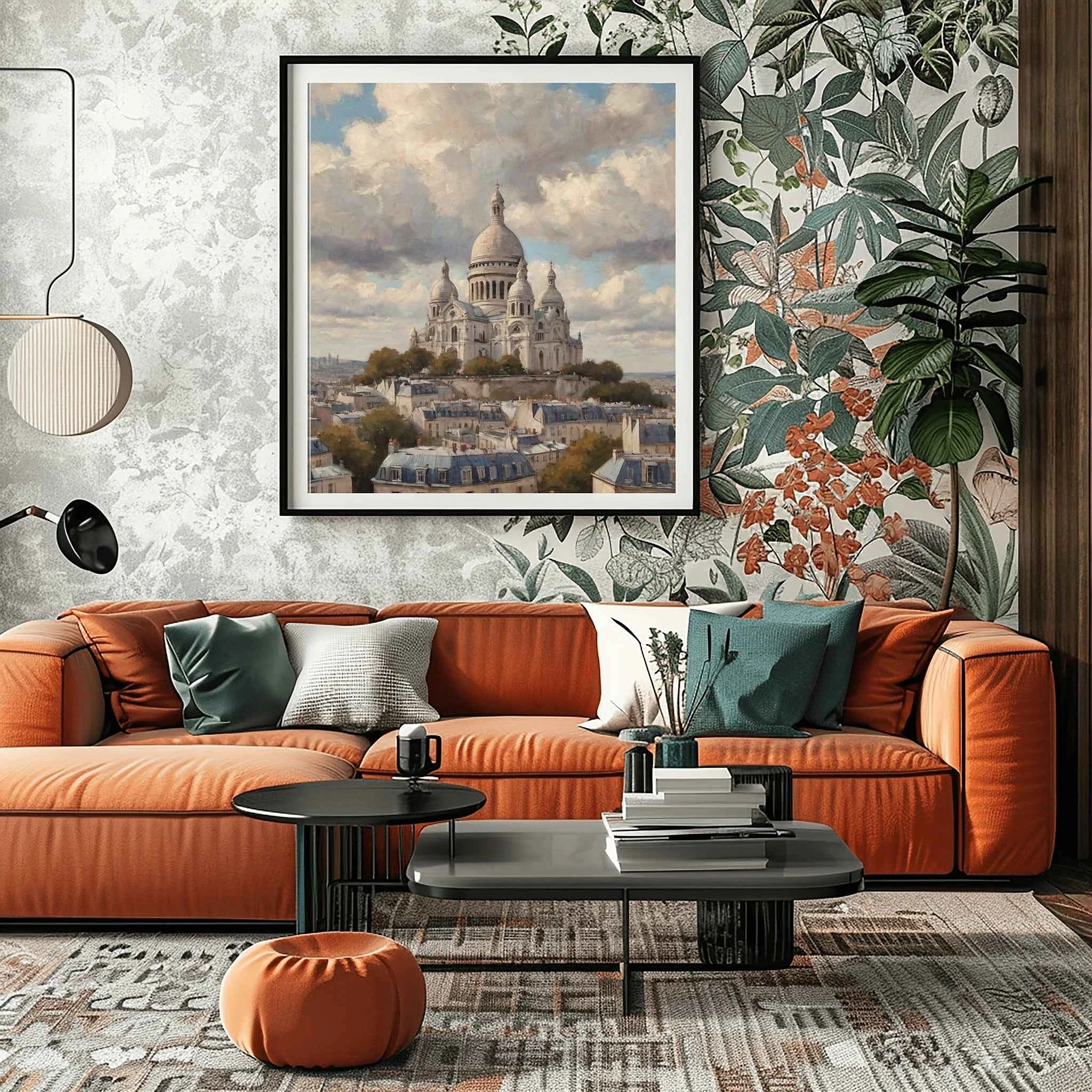 Sacré-Cœur Zenith: Majestic Montmartre Basilica & Paris Rooftops Oil Painting