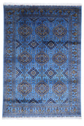 Hand-Knotted Afghani Zerkhaki Wool Rug – 6’7″ x 9’3″