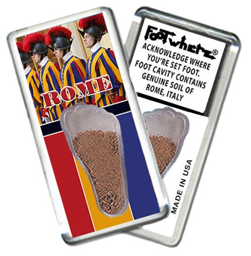 Rome FootWhere® Souvenir Magnet. 72 pieces/6 assorted styles.