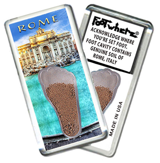 Rome FootWhere® Souvenir Magnet. 72 pieces/6 assorted styles.