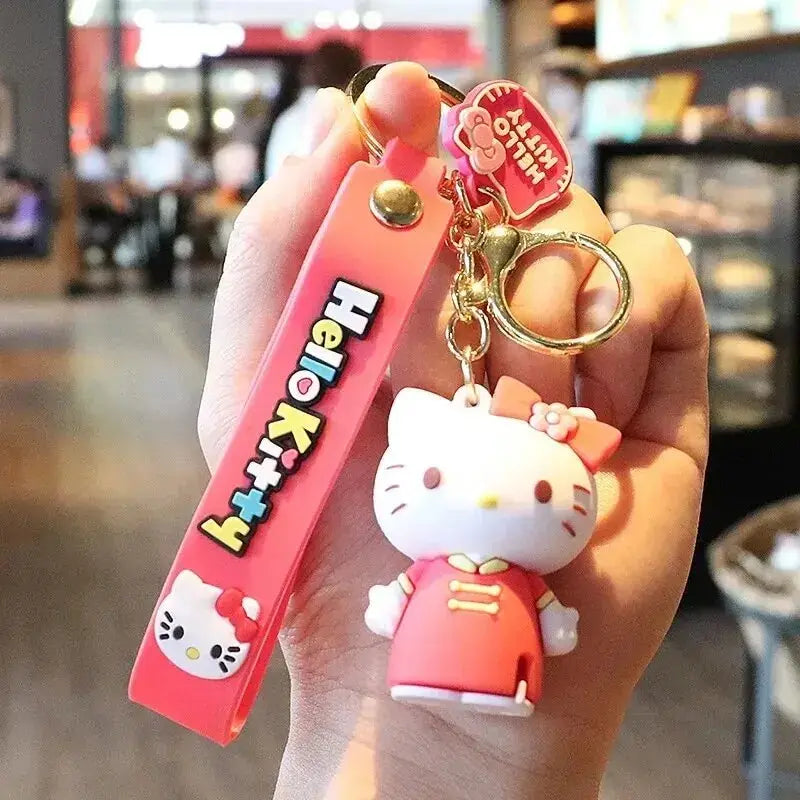 Sanrio Hello Kitty Key Chains, Kawaii Anime Cartoon Cinnamoroll Car Keychains Backpack Ornaments