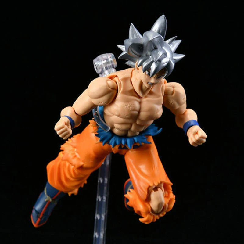 Ultra Instinct Goku Anime Figure, Dragon Ball Z Super Action Figurine White Haired 16 CM