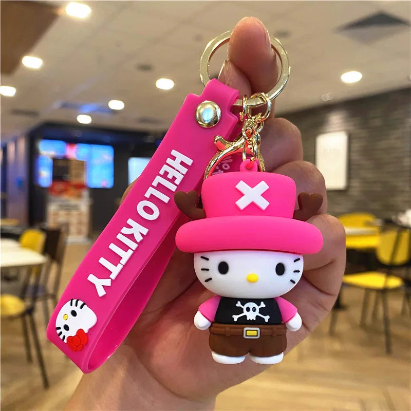 Sanrio Hello Kitty Key Chains, Kawaii Anime Cartoon Cinnamoroll Car Keychains Backpack Ornaments