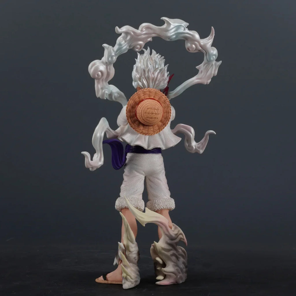 Gear 5 Monkey D. Luffy Anime Figure, One Piece Figure Nika Luffy Action Figurine PVC Statue 25 CM