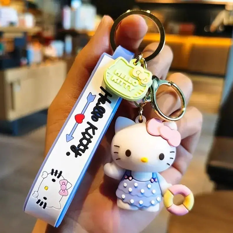 Sanrio Hello Kitty Key Chains, Kawaii Anime Cartoon Cinnamoroll Car Keychains Backpack Ornaments