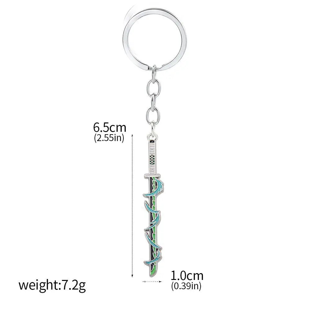 Demon Slayer Sword Keychains, Anime Kimetsu no Yaiba Tomioka Weapon Key Chains Accessories