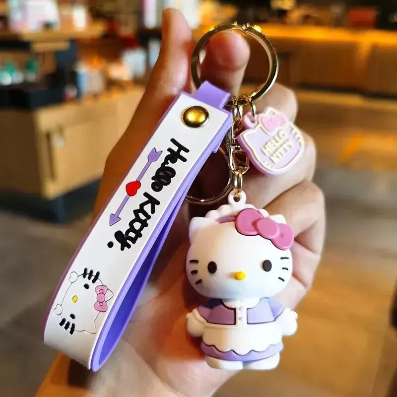 Sanrio Hello Kitty Key Chains, Kawaii Anime Cartoon Cinnamoroll Car Keychains Backpack Ornaments