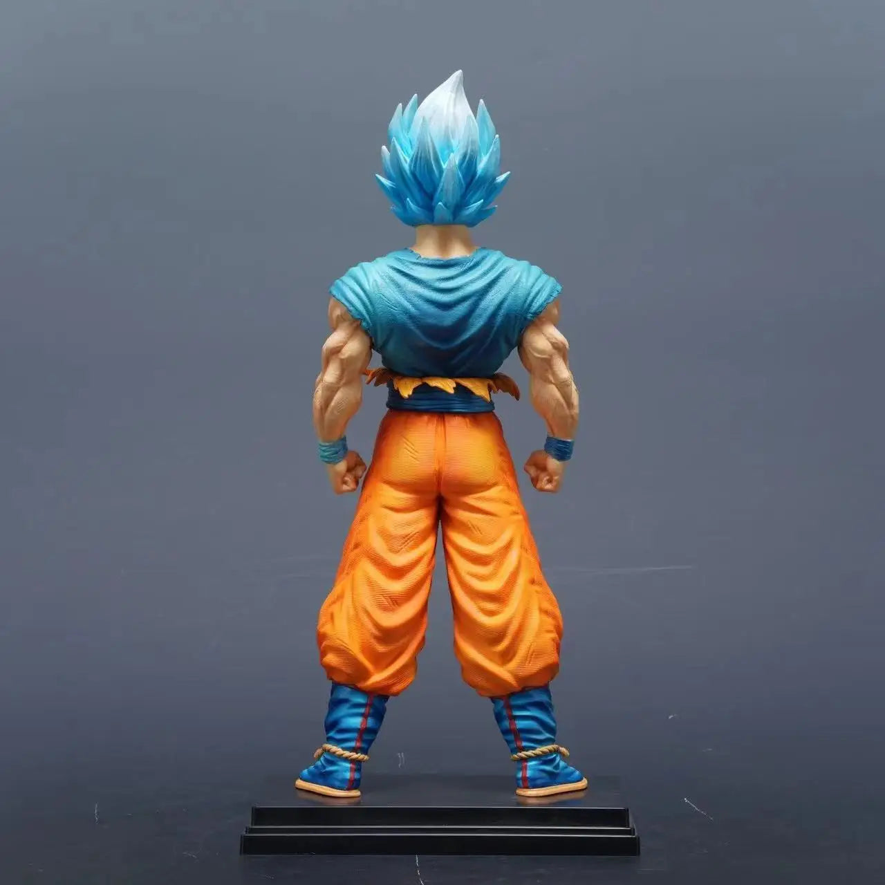 Super Saiyan Blue Son Goku Replacable Heads Anime Figures, Dragon Ball Z Action Figurines PVC 30 CM