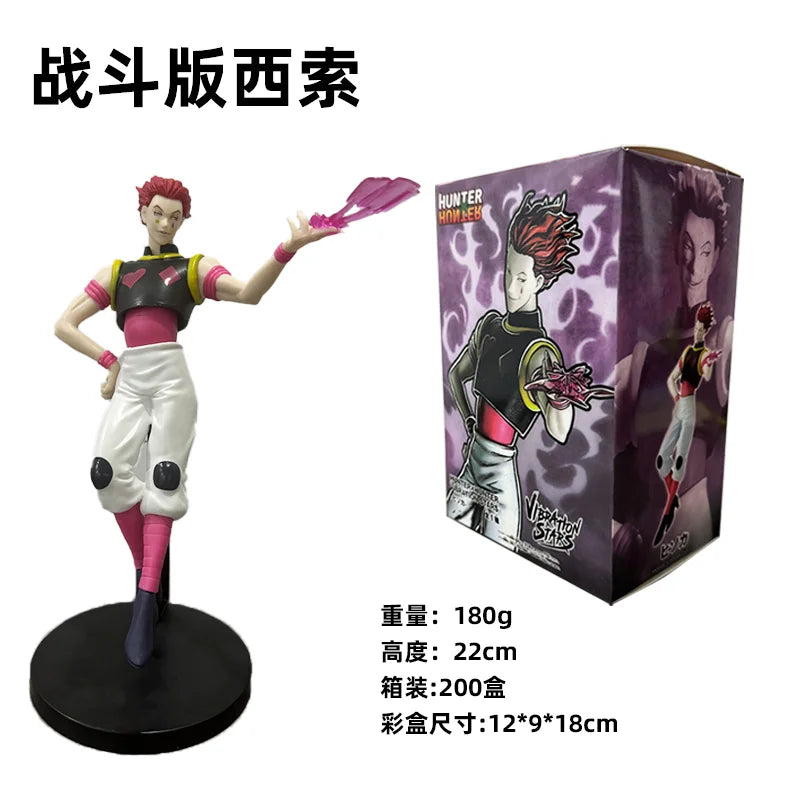 6 PCS Hunter X Hunter Figurines, Chrollo Killua Gon Hisoka Kurapika Illumi Action Figure PVC Statue