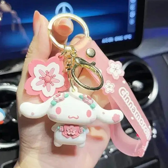 Sanrio Hello Kitty Key Chains, Kawaii Anime Cartoon Cinnamoroll Car Keychains Backpack Ornaments