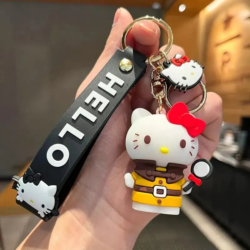 Sanrio Hello Kitty Key Chains, Kawaii Anime Cartoon Cinnamoroll Car Keychains Backpack Ornaments