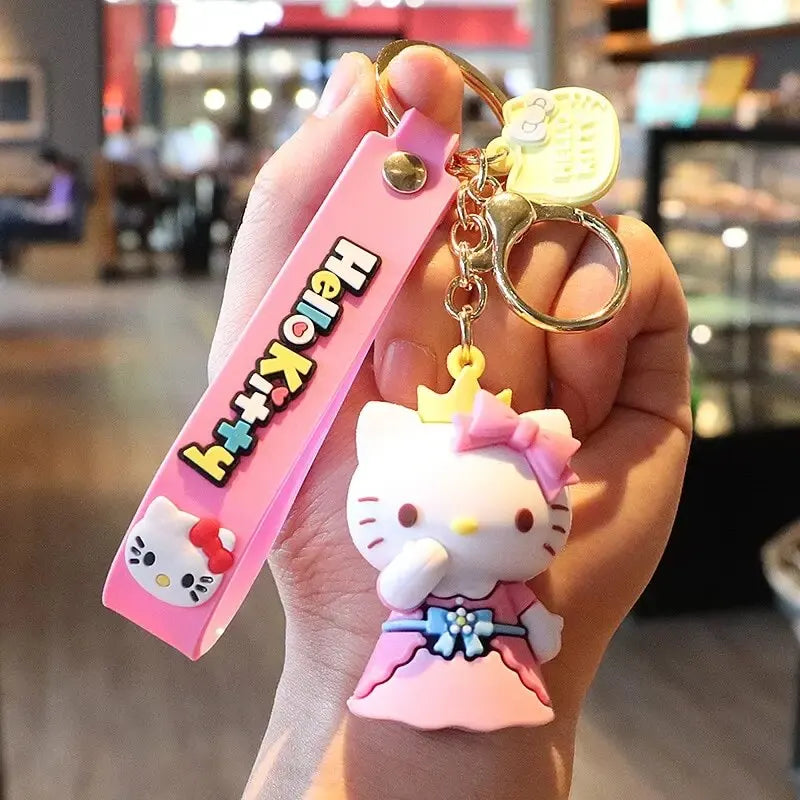 Sanrio Hello Kitty Key Chains, Kawaii Anime Cartoon Cinnamoroll Car Keychains Backpack Ornaments