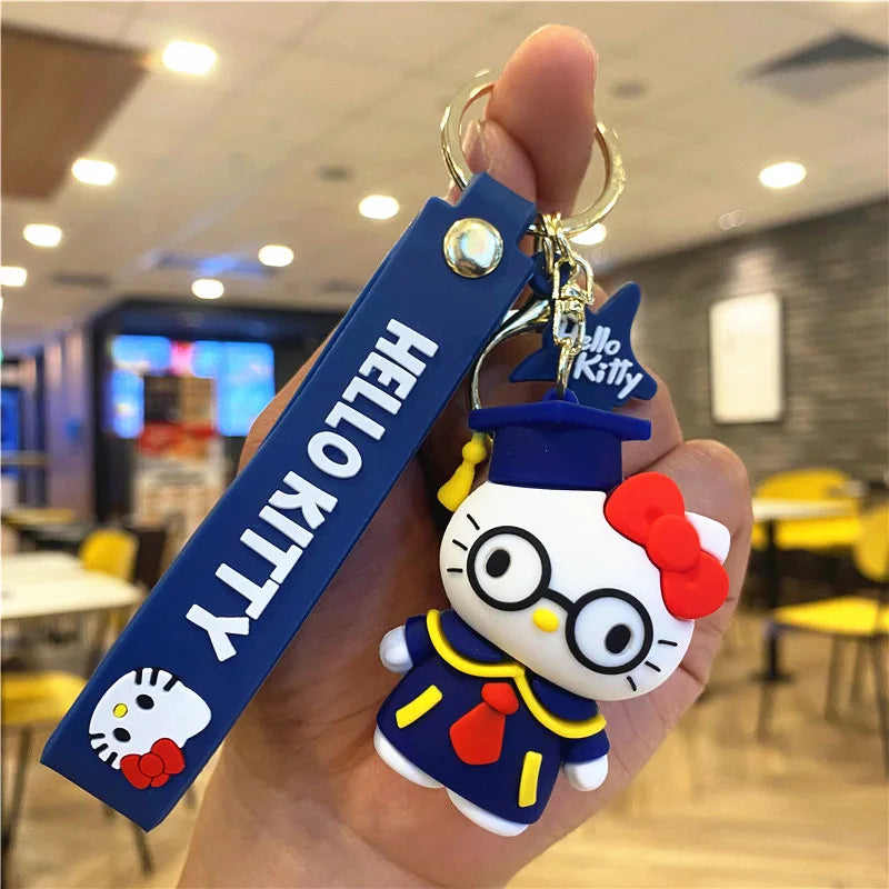 Sanrio Hello Kitty Key Chains, Kawaii Anime Cartoon Cinnamoroll Car Keychains Backpack Ornaments