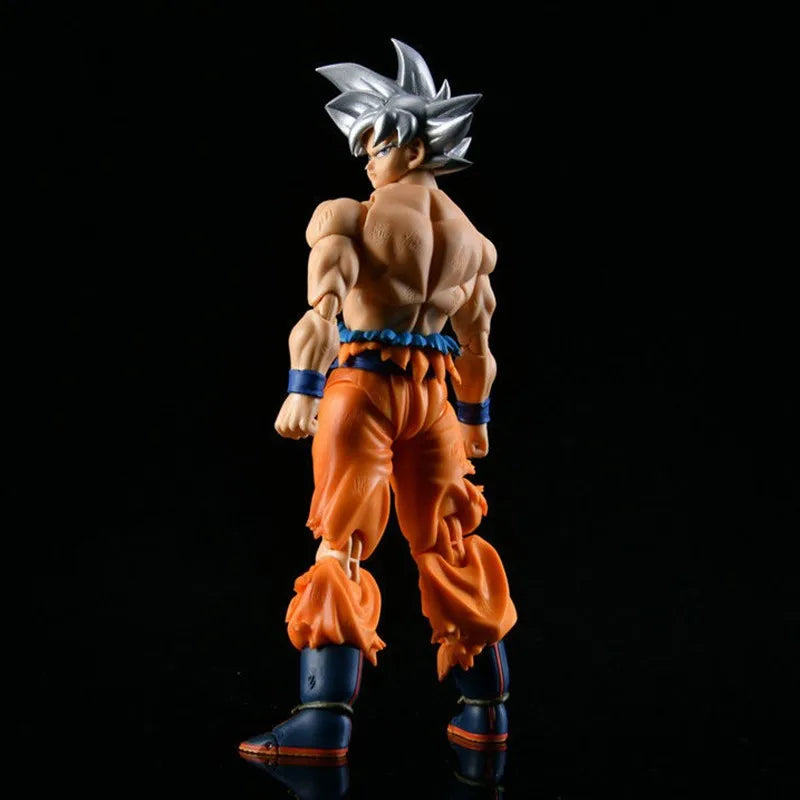 Ultra Instinct Goku Anime Figure, Dragon Ball Z Super Action Figurine White Haired 16 CM