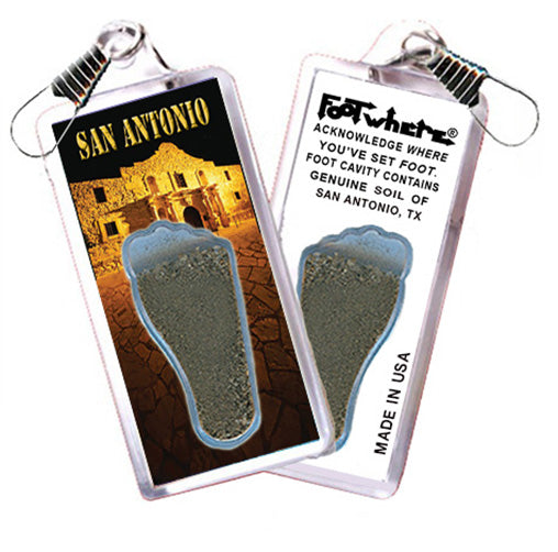 San Antonio FootWhere® Souvenir Keychain. 72 pieces/ 6 assorted styles.